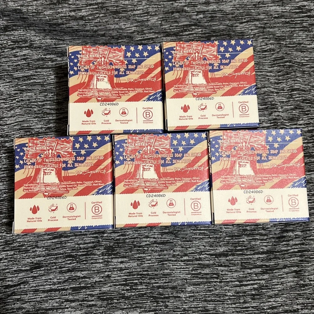 LOT OF 10 Dr. Squatch Freedom Fresh-Limited Edition Bar of Soap -GREAT DEAL
